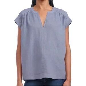 Splendid Women’s Linen Blend Blouse Size Medium Blue Periwinkle